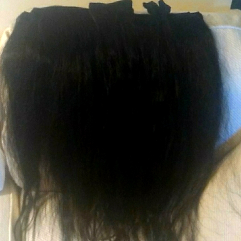 24 inch Luxy hair JET BLACK extensions